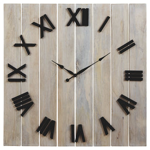 Bronson - Whitewash / Black - Wall Clock