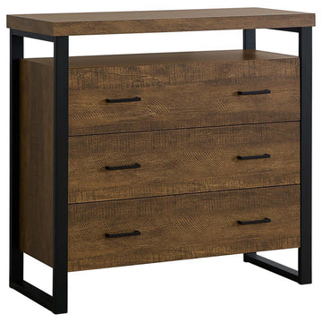 Thompson - 3-Drawer Accent Cabinet - Rustic Amber