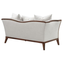 Lorraine - Upholstered Loveseat With Flared Arms - Beige