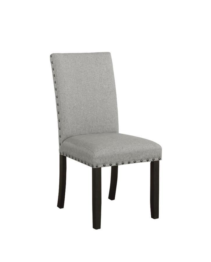 Kentfield - Solid Back Upholstered Side Chair (Set of 2) - Pearl Silver