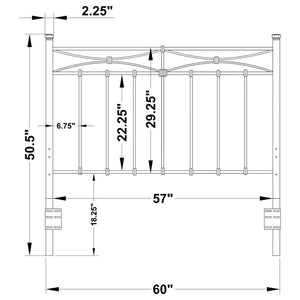 Lane - Queen / Full Metal Headboard - Rustic Bronze