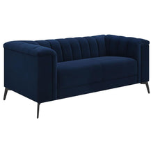 Chalet - Tuxedo Arm Loveseat - Blue