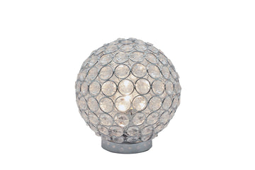 Crystal Globe - Table Lamp - Pearl Silver