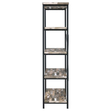 Kemper - 4-Shelf Bookcase - Salvaged Cabin and Black