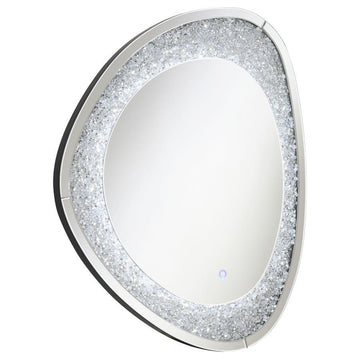 Mirage - Acrylic Crystal LED Wall Mirror - Silver