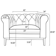 Sandrine - Button Tufted Tuxedo Arms Chair - Camel