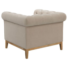 Sandrine - Button Tufted Tuxedo Arms Chair - Camel