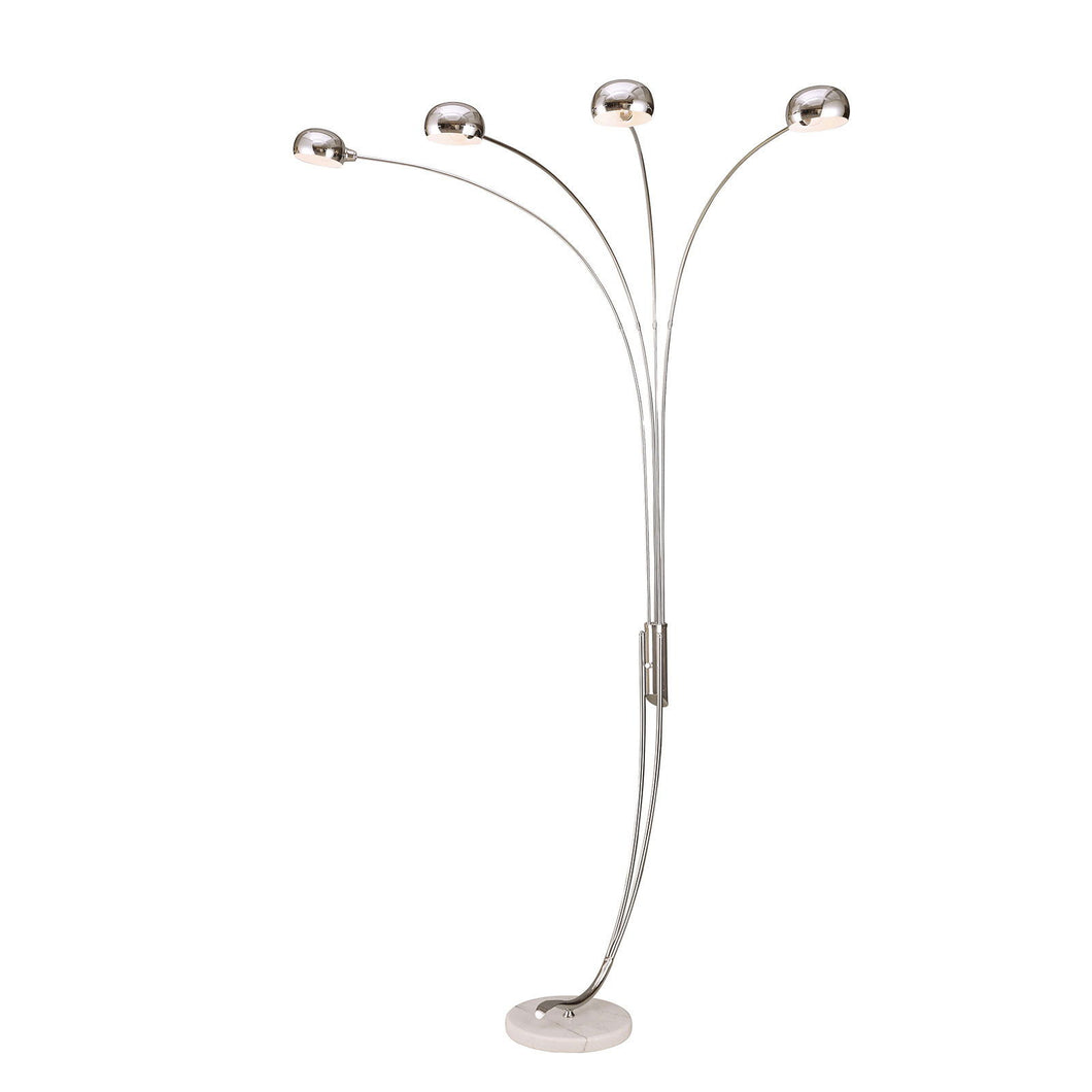 Loretta - Arc Lamp - Pearl Silver