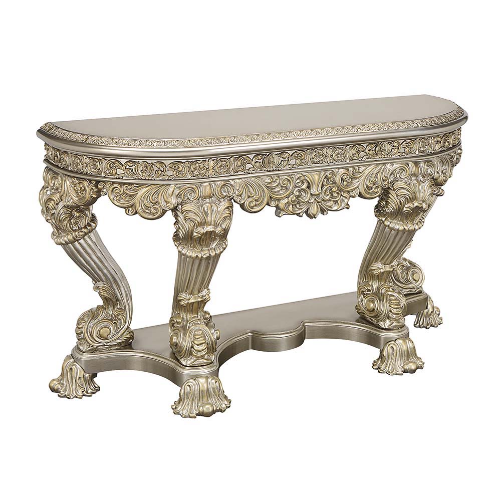 Danae - End Table - Champagne & Gold Finish - 34