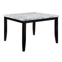 Hussein - Counter Height Table With Marble Top - Marble & Black Finish