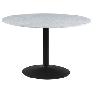 Bartole - Round Italian Marble Top Dining Table - White