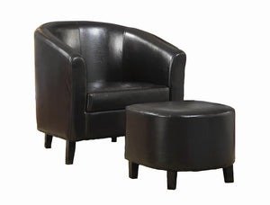 Coaster - Upholstered Accent Chair with Ottoman