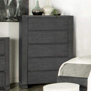 Lorenzo - 5-Drawer Chest - Dark Gray