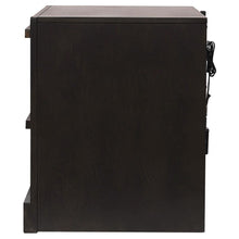 Azalia - 2-Drawer Nightstand - Black And Walnut