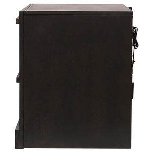 Azalia - 2-Drawer Nightstand - Black And Walnut