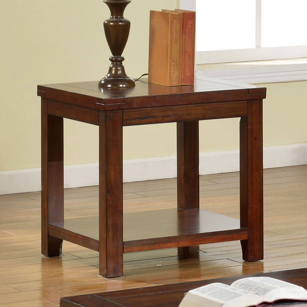 Estell - End Table - Dark Cherry