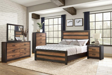 Dewcrest - 5 Piece Queen Panel Bedroom Set - Light Brown