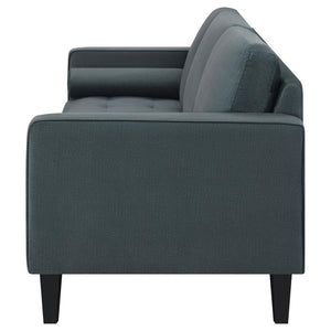 Gulfdale - Cushion Back Upholstered Sofa - Dark Teal