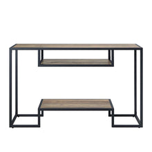 Idella - Console Table - Rustic Oak & Black Finish