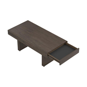 Owen - Rectangle Coffee Table With Hidden Storage - Brown