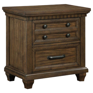 Bennington - Rectangular 2-Drawer Nightstand - Acacia Brown