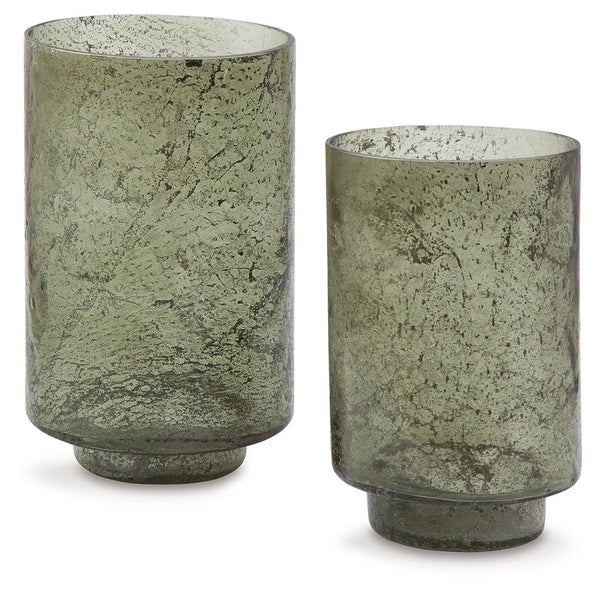 Clarkton Candle Holder Set (Set of 2) Green