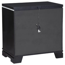 Cappola - Rectangular 2-Drawer Nightstand - Silver And Black