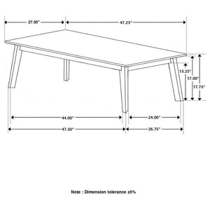 Bayhill - Rectangle Faux Marble Top Coffee Table - Black and White