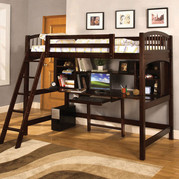 Dakota Ridge - Twin Loft Bed With Workstation - Espresso