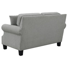 Sheldon - Upholstered Loveseat With Rolled Arms - Grey