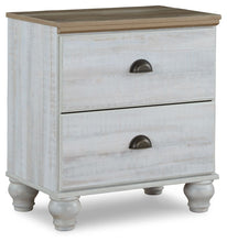 Haven Bay - Brown / Beige - Two Drawer Night Stand