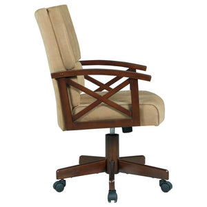Marietta - Upholstered Game Chair - Tobacco And Tan