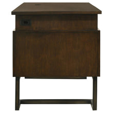 Marshall - 6-Drawer Executive Desk - Dark Walnut And Gunmetal