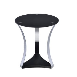 Geiger - End Table - Chrome & Black Glass