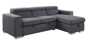 Natalie - Sectional Sofa - Gray Chenille