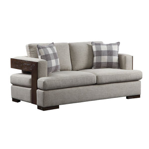 Niamey - Loveseat - Fabric & Walnut