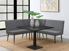 Moxee - Square Dining Table - Espresso and Gunmetal