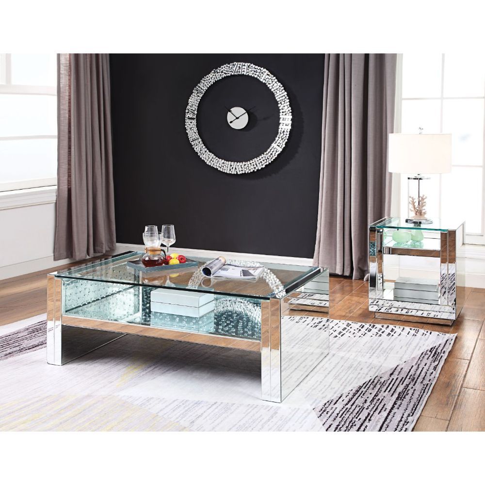 Nysa - Coffee Table - Mirrored & Faux Crystals - 19
