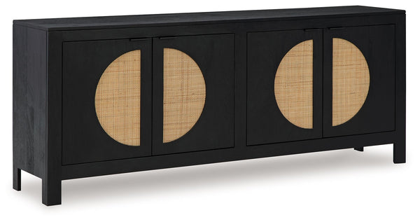 Cliffiings Accent Cabinet Black / Natural