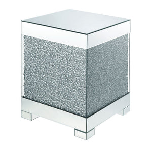 Mallika - End Table - Mirrored & Faux Crystals