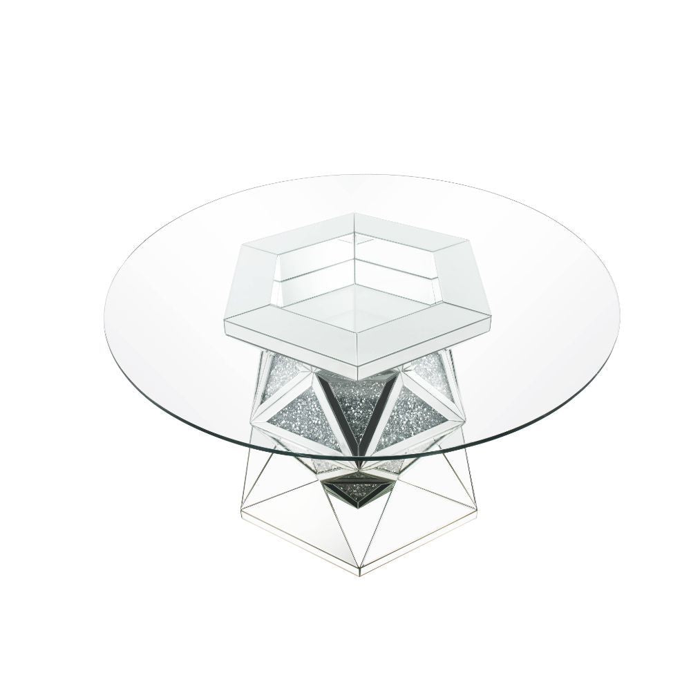 Noralie - Dining Table - Mirrored & Faux Diamonds - 30