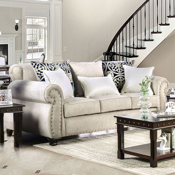 Sinatra - Sofa - Light Mocha / Navy / Champagne