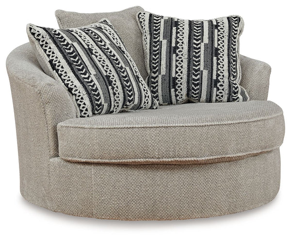 Calnita Oversized Swivel Accent Chair Sisal