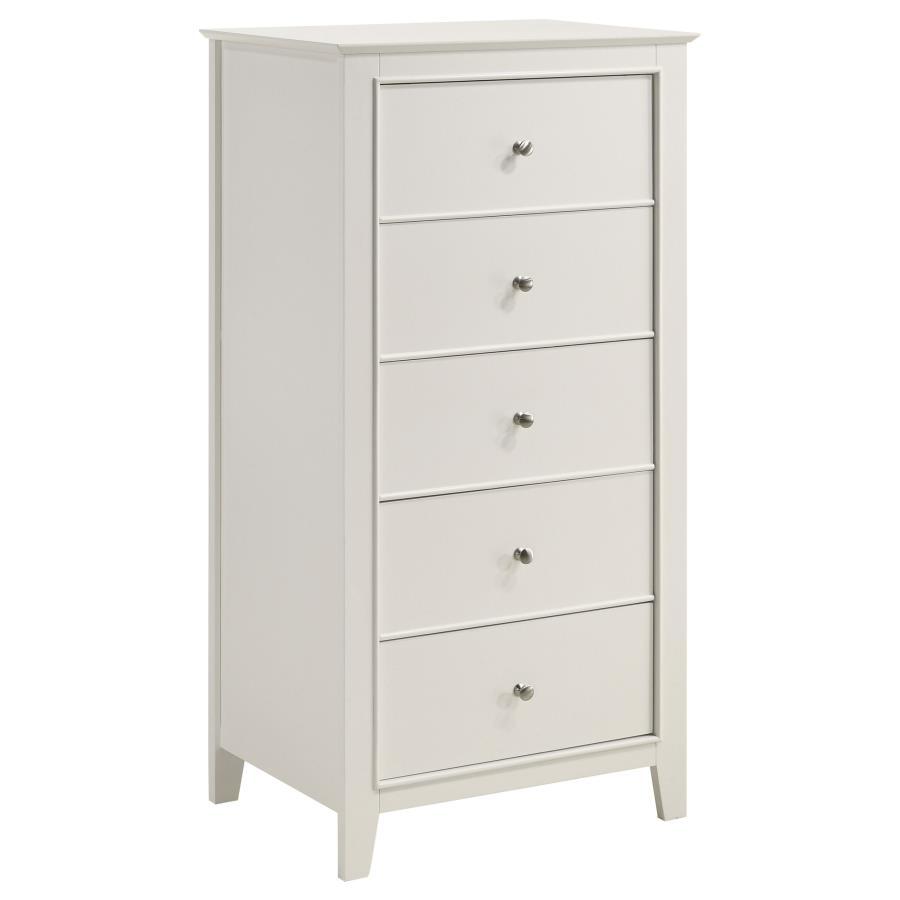 Selena - 5-Drawer Bedroom Chest - Cream White