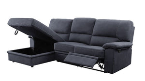 Trifora - Sectional Sofa - Dark Gray Fabric