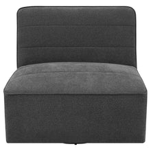 Cobie - Upholstered Swivel Armless Chair - Dark Charcoal