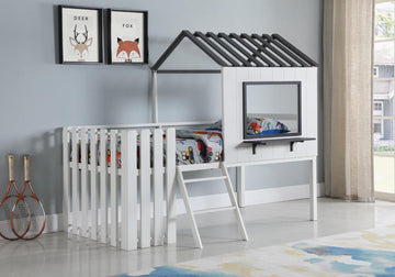 Belton - Timber House-designed Twin Loft Bed - White