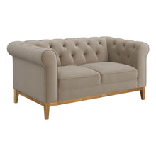 Sandrine - Button Tufted Tuxedo Arms Loveseat - Camel