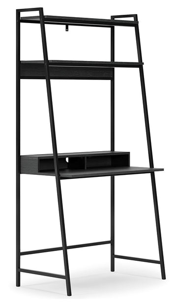 Yarlow - Home Office Desk and Shelf - Black