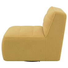 Cobie - Upholstered Swivel Armless Chair - Mustard